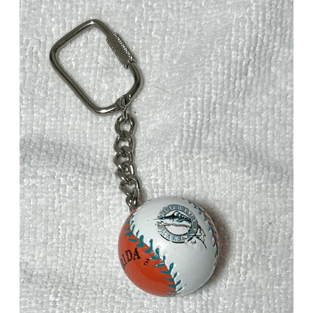 Vintage MLB Florida Marlins Baseball Sports Brat Keychain 1986 J.F.S.